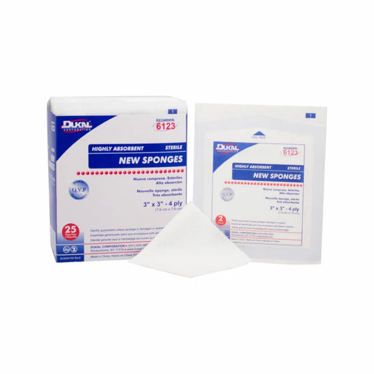 Sterile New Sponge 3" x 3", 4-Ply