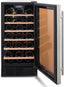 15" wide 33 bottle wine cellar for built-in or freestanding use, with digital controls and LED lighting