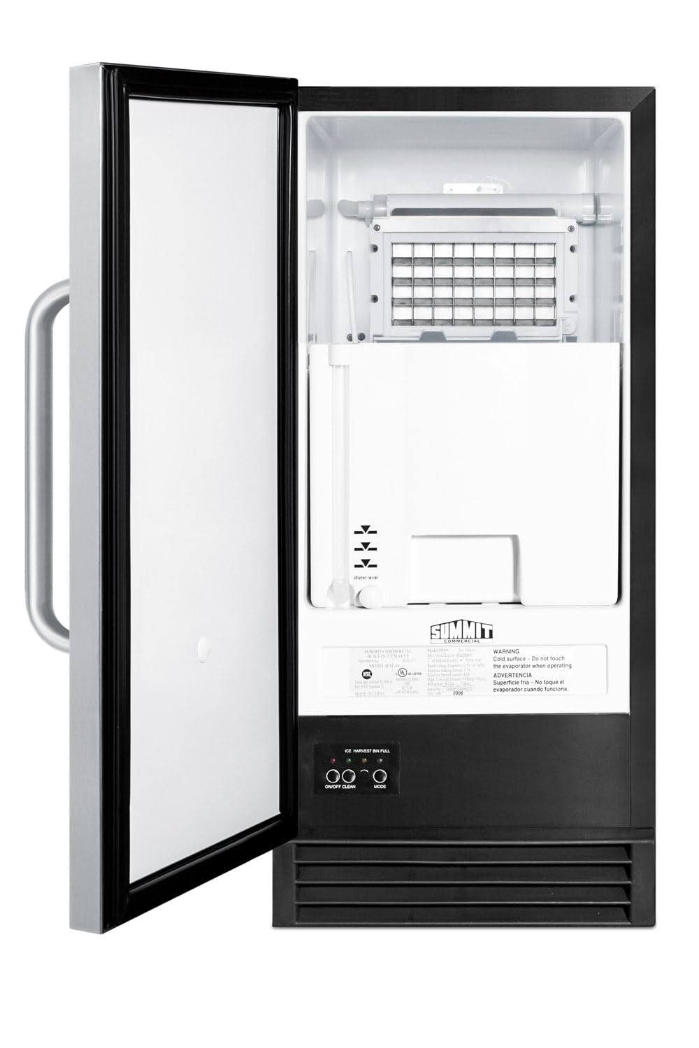 ADA compliant outdoor NSF-listed auto defrost clear icemaker with internal pump for built-in or freestanding use under c Main image