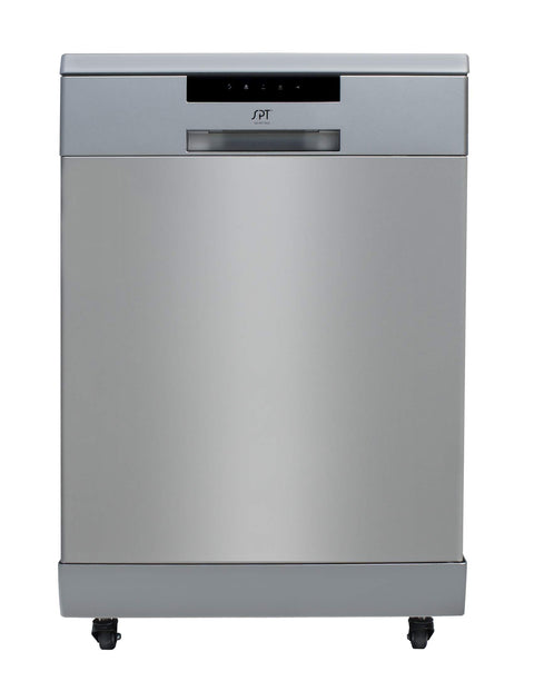 Accucold 24" wide ENERGY STAR certified dishwasher in stainless steel with front controls