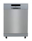 24" wide ENERGY STAR certified dishwasher in stainless steel with front controls