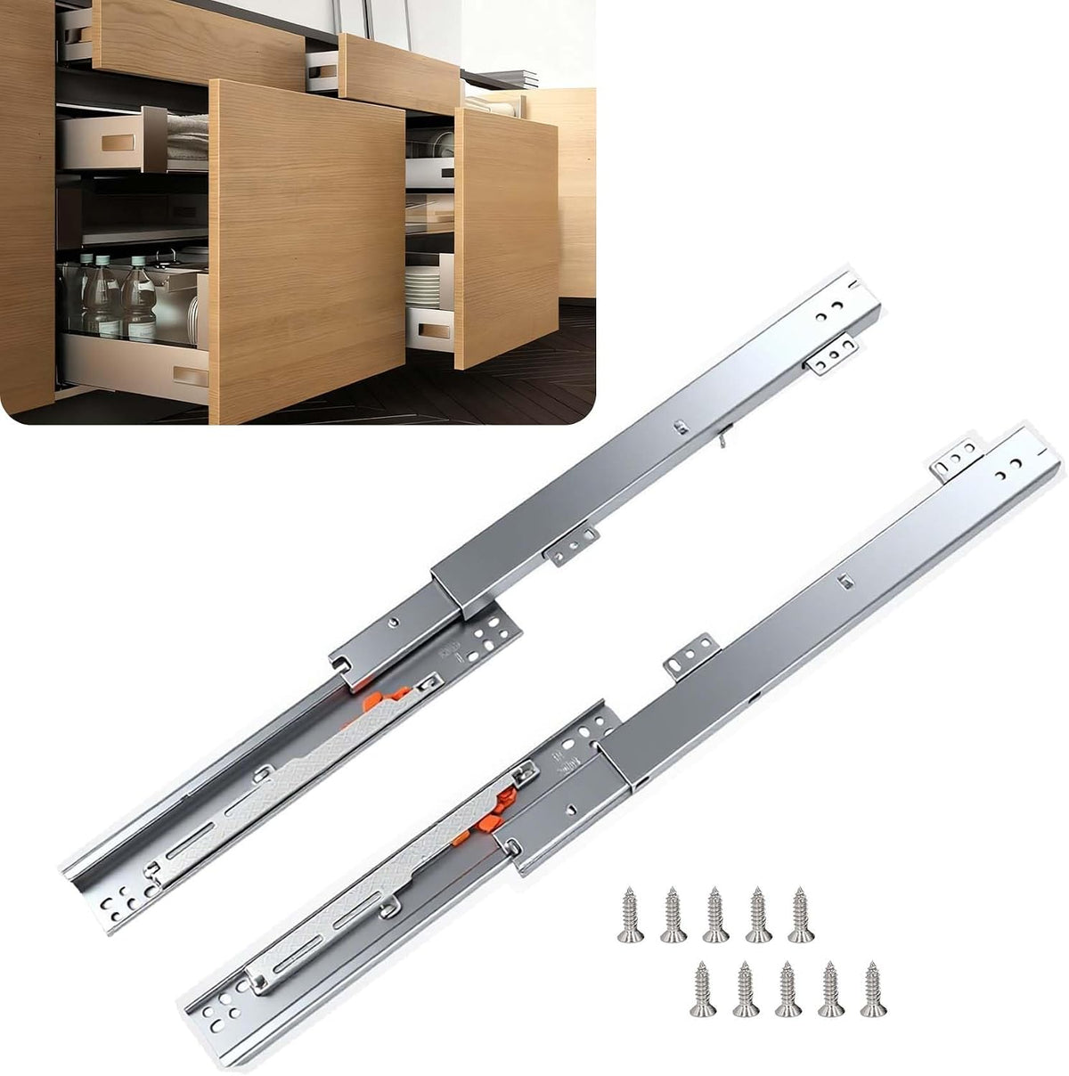Harloff Drawer Slide 16" Full Extension Soft Clos