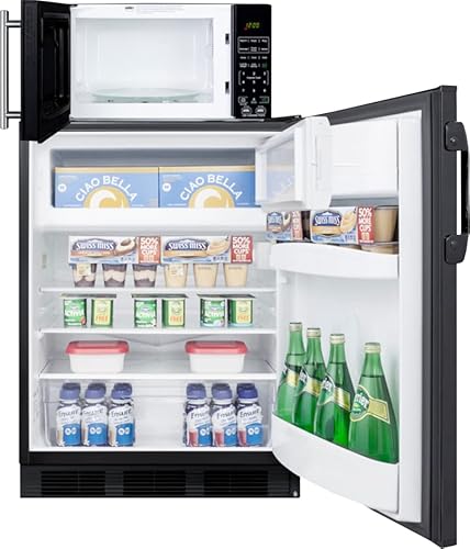 Accucold Combination refrigerator-freezer and microwave (Model MRF66BK2SSA)