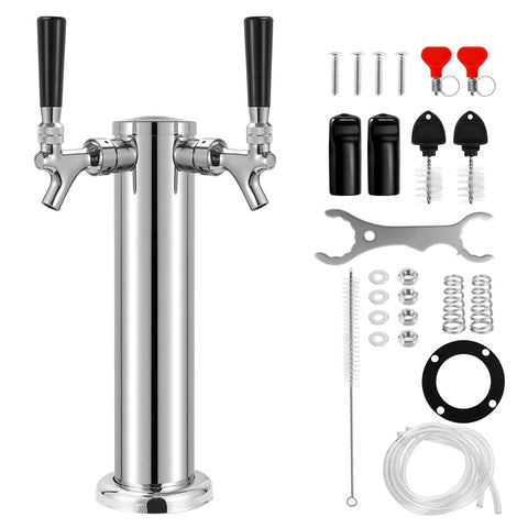 Accucold Commercially approved dual tap kit to serve beer and wine