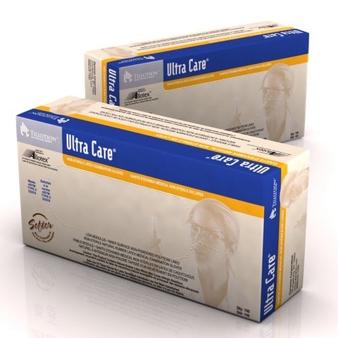 Ultra Care Latex Exam Gloves, Powder-Free