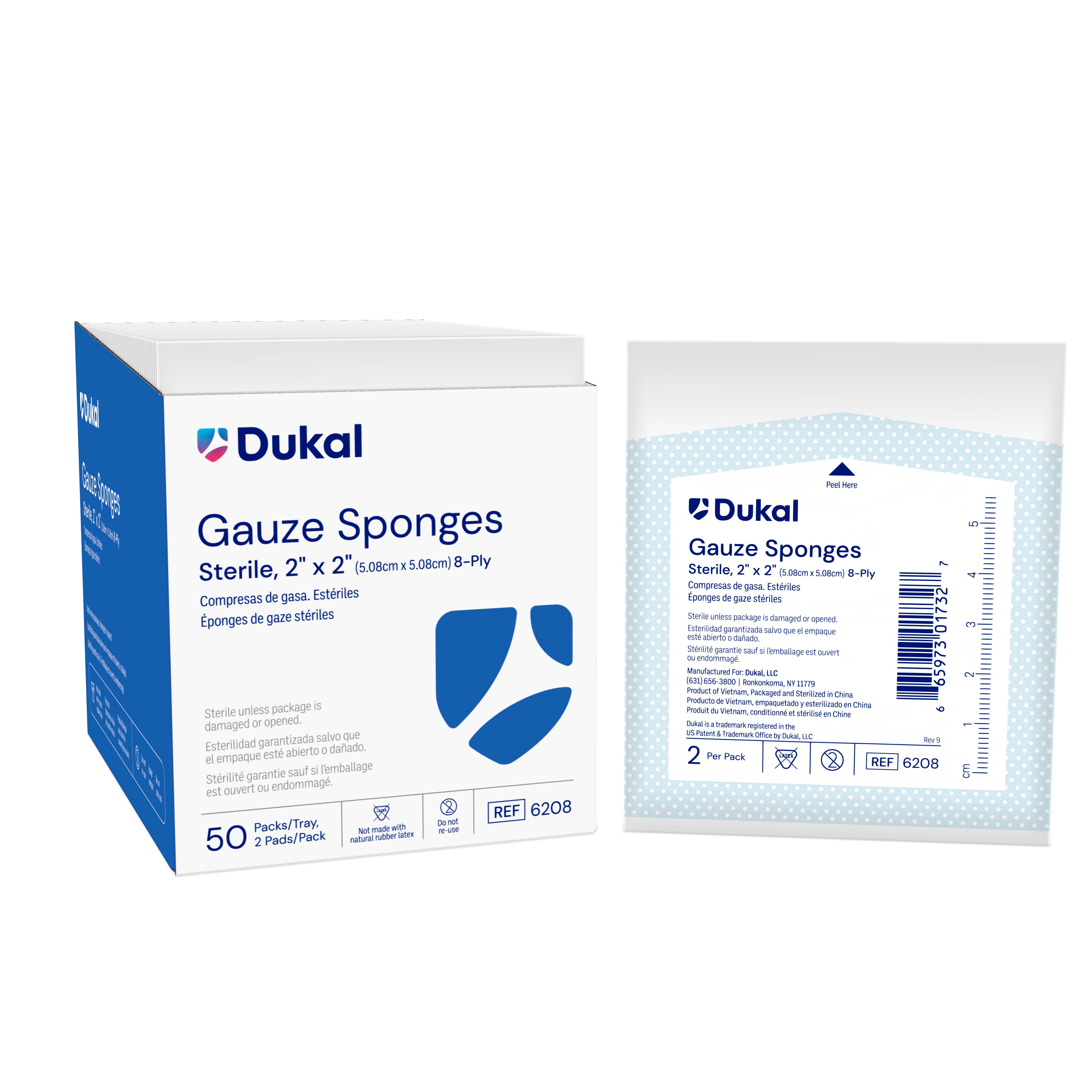 Sterile Gauze Sponges 2" x 2" 8-Ply Main image