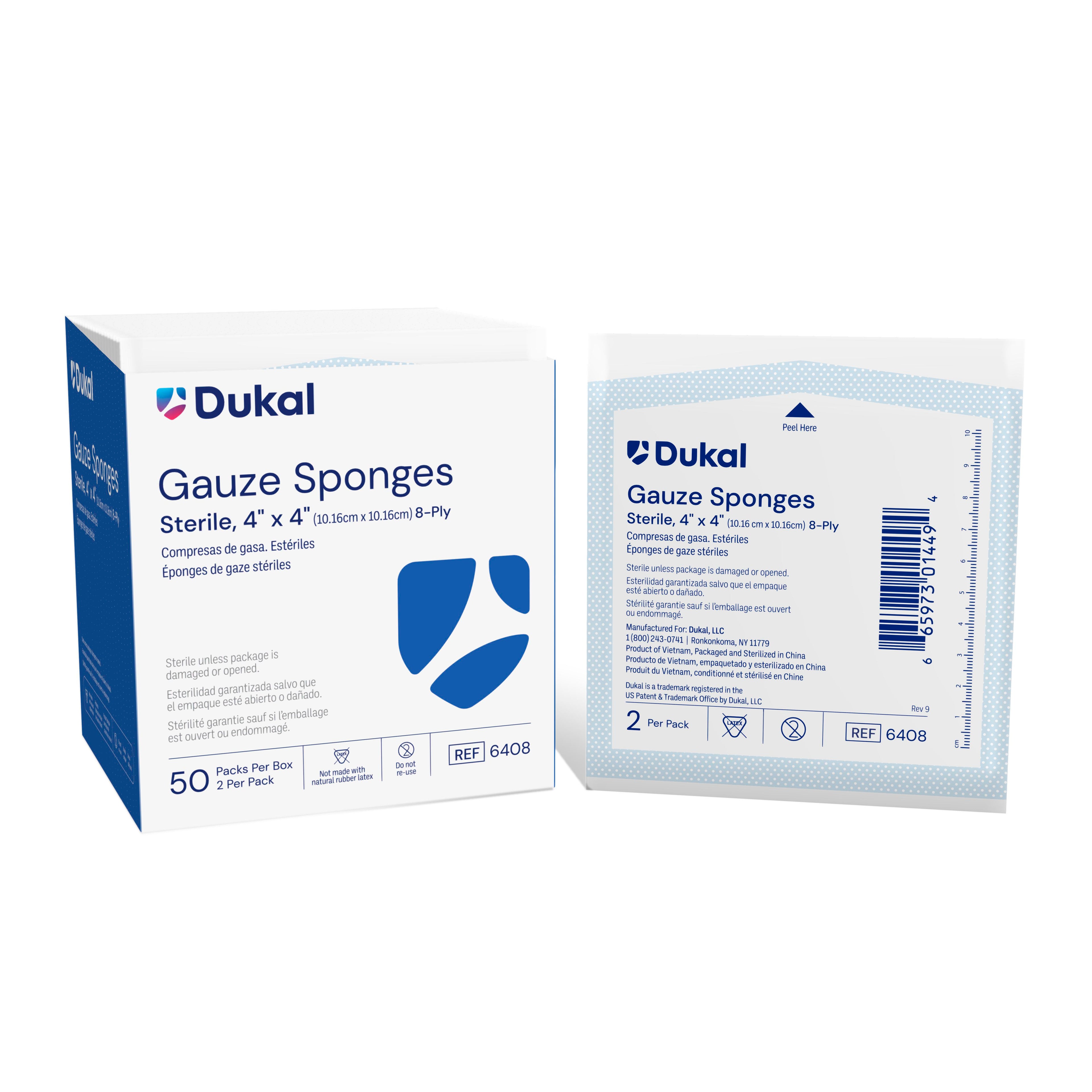 Sterile Gauze Sponges 4" x 4" 8-Ply - 6408