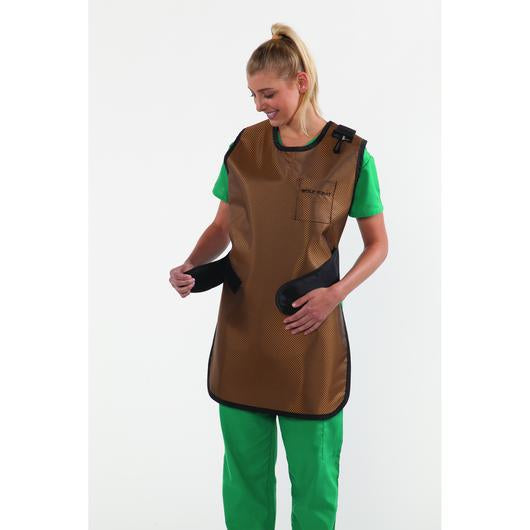 QUICK DROP APRON - .25 mm   Lead Free with Collar   22X37  Hunter Green- Small
