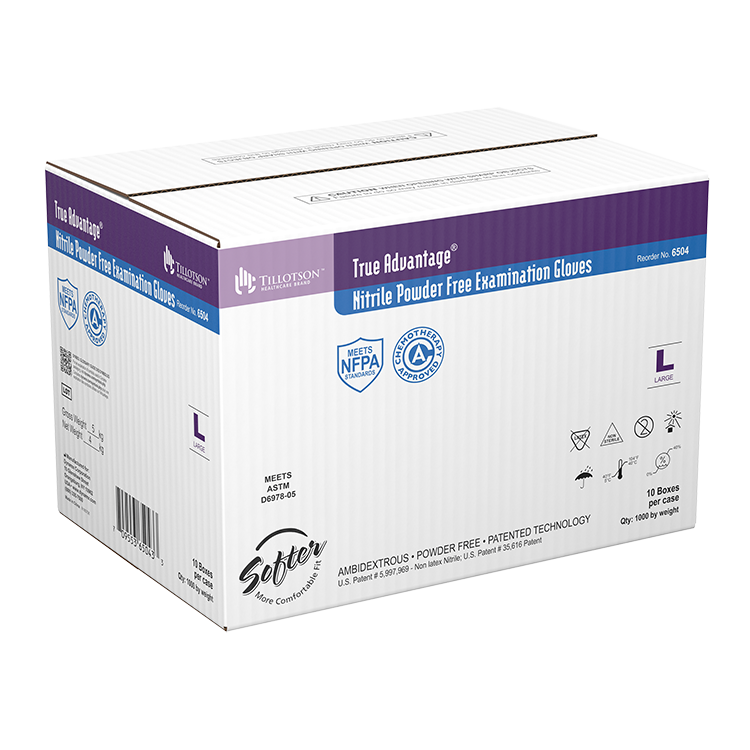 True Advantage Nitrile Exam Gloves, Powder-Free