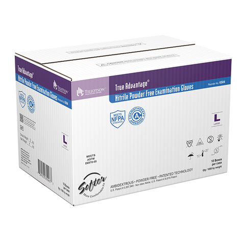True Advantage Nitrile Exam Gloves, Powder-Free