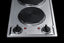 115V 2-burner solid disk cooktop in stainless steel with pre-installed cord and plug