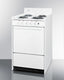 20" wide electric coil top range with indicator lights and a three-prong line cord