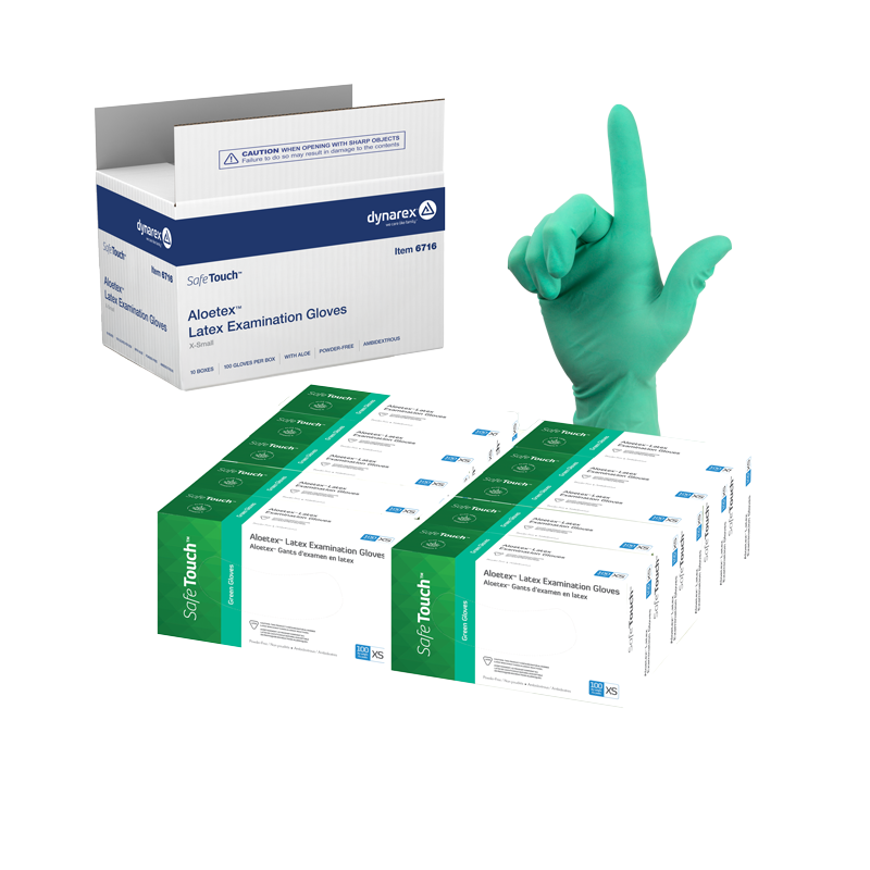AloeTex Latex Gloves w/ Aloe Code: 6716 Main image