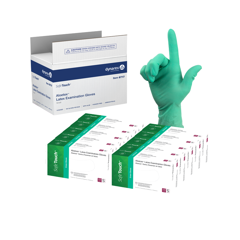 AloeTex Latex Gloves w/ Aloe Code: 6717