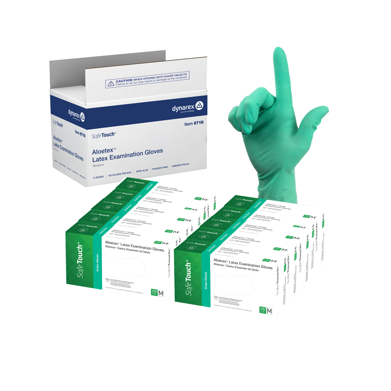 AloeTex Latex Gloves w/ Aloe Code: 6718 Main image