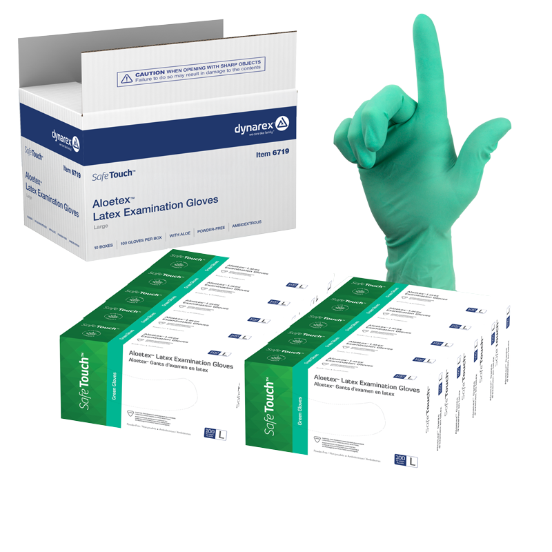 AloeTex Latex Gloves w/ Aloe Code: 6719