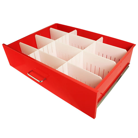 Harloff Med Cart Drawer Divider Set for Classic and V-Series Carts, 6 Inch Drawers, 680502
