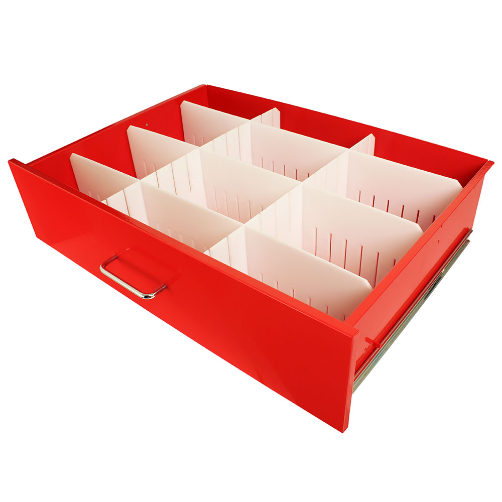 Harloff Set of 3 Drawer dividers, Front to Back, for Mxx24 cart 6 inch drawer, (Short)
