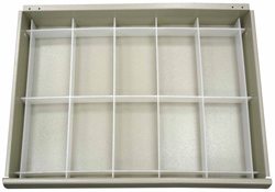 Harloff Multi-Dose Drawer Divider Set, used in MD30-4K and MD50-6K. Holds 10 Bins