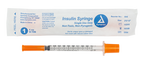 Dynarex Insulin Syringe - Non-Toxic - Individual Wrapped 27G, 1/2" Needle, 1 cc