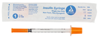 Insulin Syringe - Non-Toxic - Individual Wrapped 30G, 1/2" Needle, 1 cc