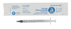 Dynarex syringe without needle 1 cc Luer Slip (Case 10/100)