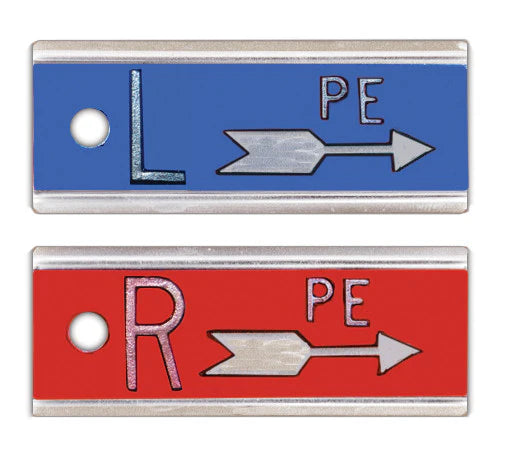 "Elite" Cassette Markers R & L: 1/2" Arrow, 1", Custom 2-3  Initials (1/4") per set (Must include custom info when ordering)