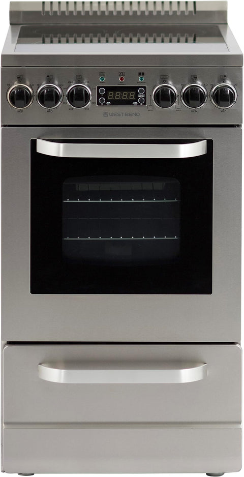 Accucold 20" Wide Smooth-top Electric Range in Stainless Steel