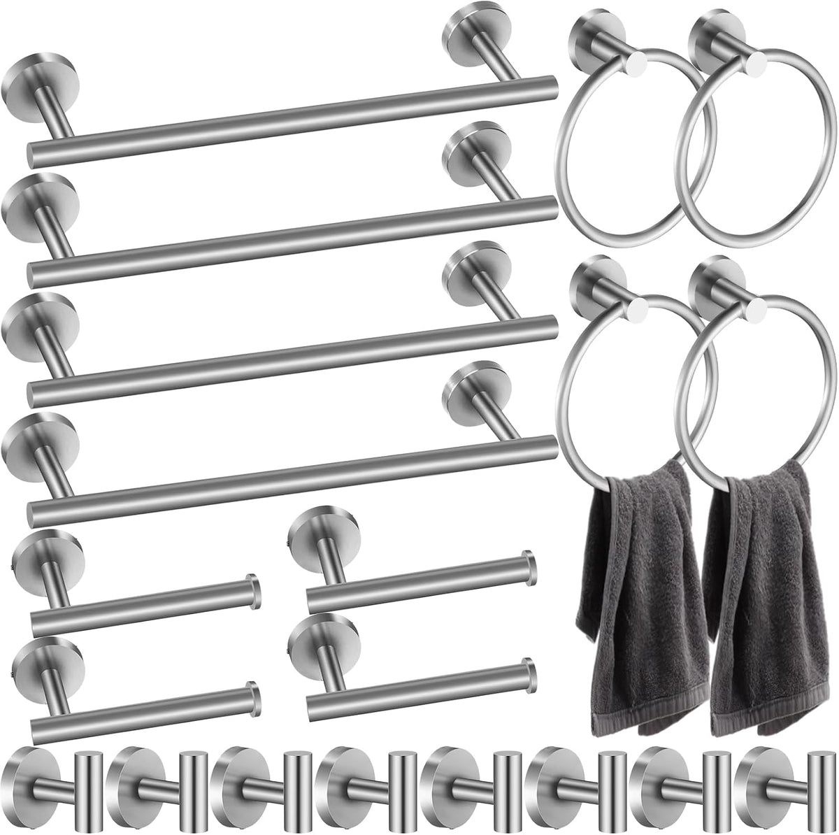 Accucold Stainless steel towel bar handle set