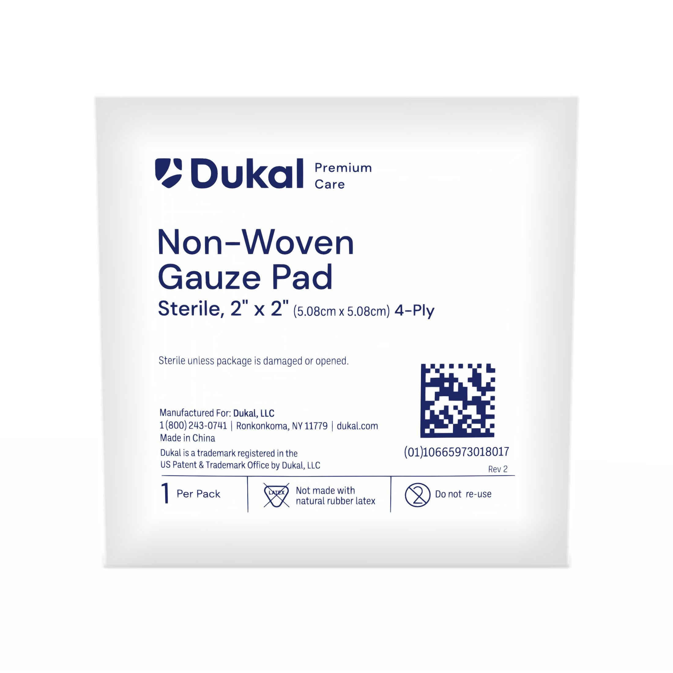 Sterile Non-Woven Pad 2" x 2" 4-Ply - 7205327 Main image