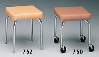 Bailey PT Stool, with Casters, 17"H x 14 x 14 - Model 750
