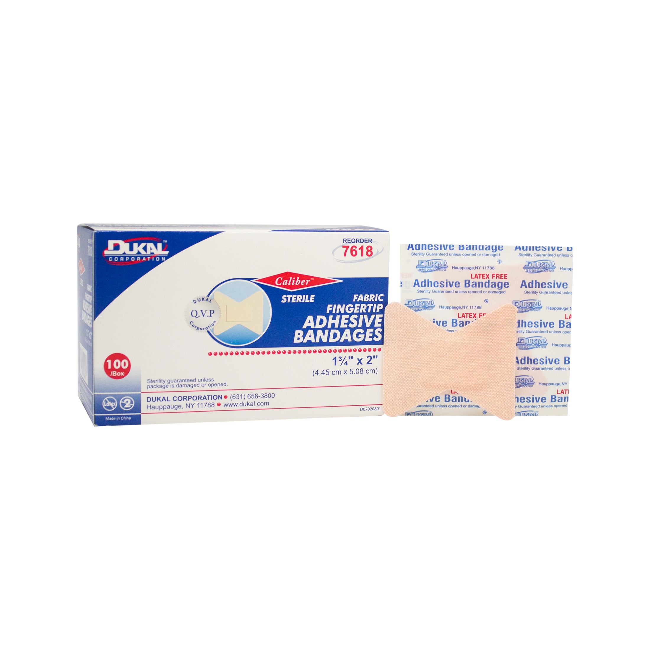 Flexible Fabric Adhesive Bandages Fingertip 1-3/4 x 2 - 7618
