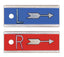 "Elite" Cassette Markers R & L: 1/2" Arrow, 1, no initials