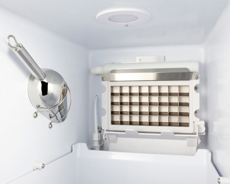 15" wide outdoor built-in undercounter NSF-listed clear icemaker with automatic defrost and internal pump Main image