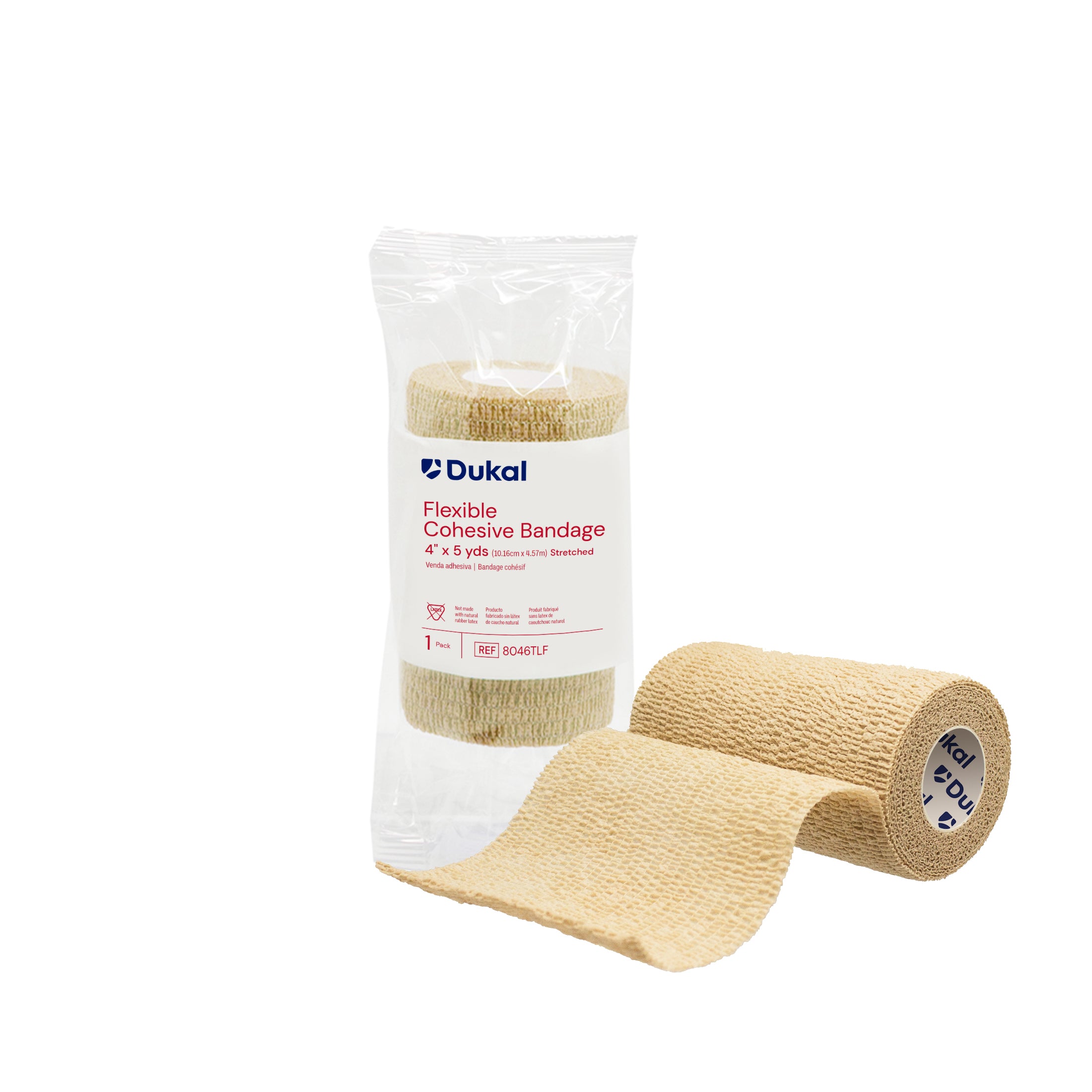 Non-Sterile Cohesive Bandage 4" x 5 yd, Tan - 8046TLF