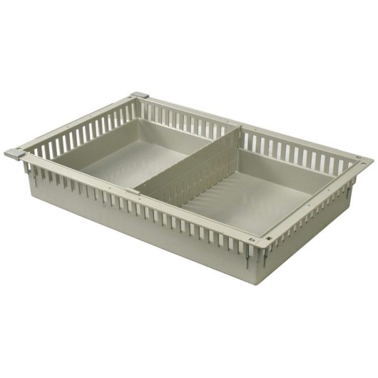 Harloff 4″ Tray for MedStor Max Cabinets, One Short Divider, 81031-2