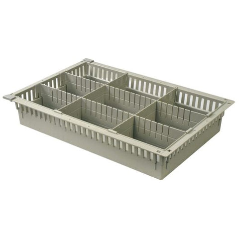 Harloff 4″ Tray for MedStor Max Cabinets, Two Short and Two Long Dividers, 81031-8