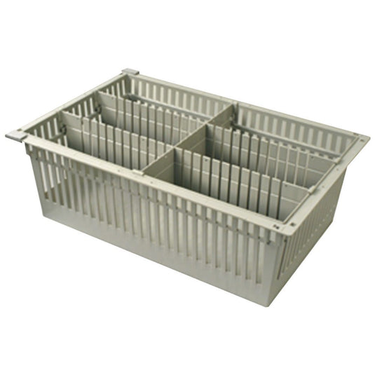 8″ Tray for MedStor Max Cabinets, One Short and Two Long Dividers, 81032-6