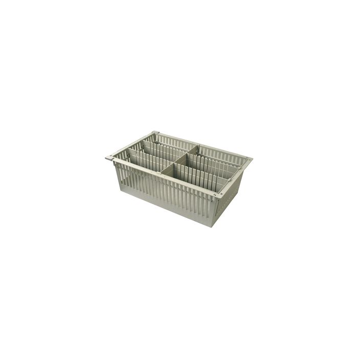 8 inch Tray with 1 ea. 81037 Long Divider, 1 ea. 81038 Short Divider and Pull Out Stoppers