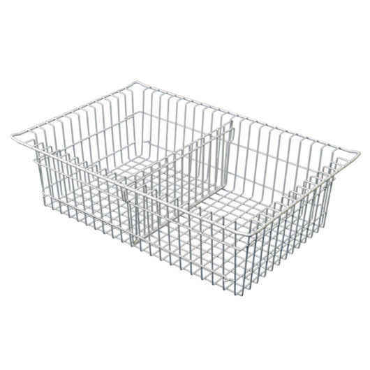 Harloff 5″ Wire Basket for MedStor Max Cabinets, One Short Divider, 81071-2