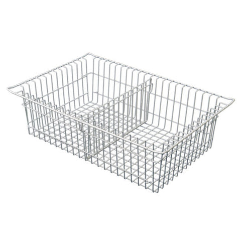 Harloff 5″ Wire Basket for MedStor Max Cabinets, One Short Divider, 81071-2