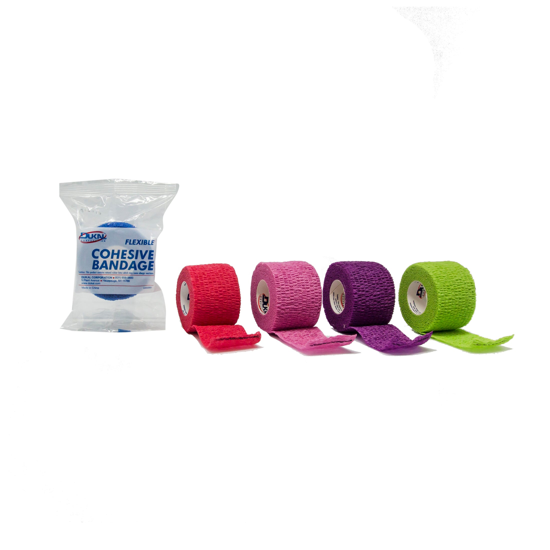 Non-Sterile Cohesive Bandage 1.5" x 5 yd, Assorted - 8155AS