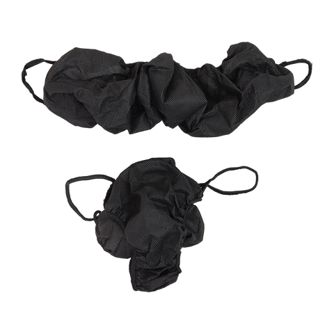Bra and Thong Kit, Disposable, Black, one size fit most