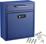 Medium Wall Mountable Mailbox with Key and Combination lock