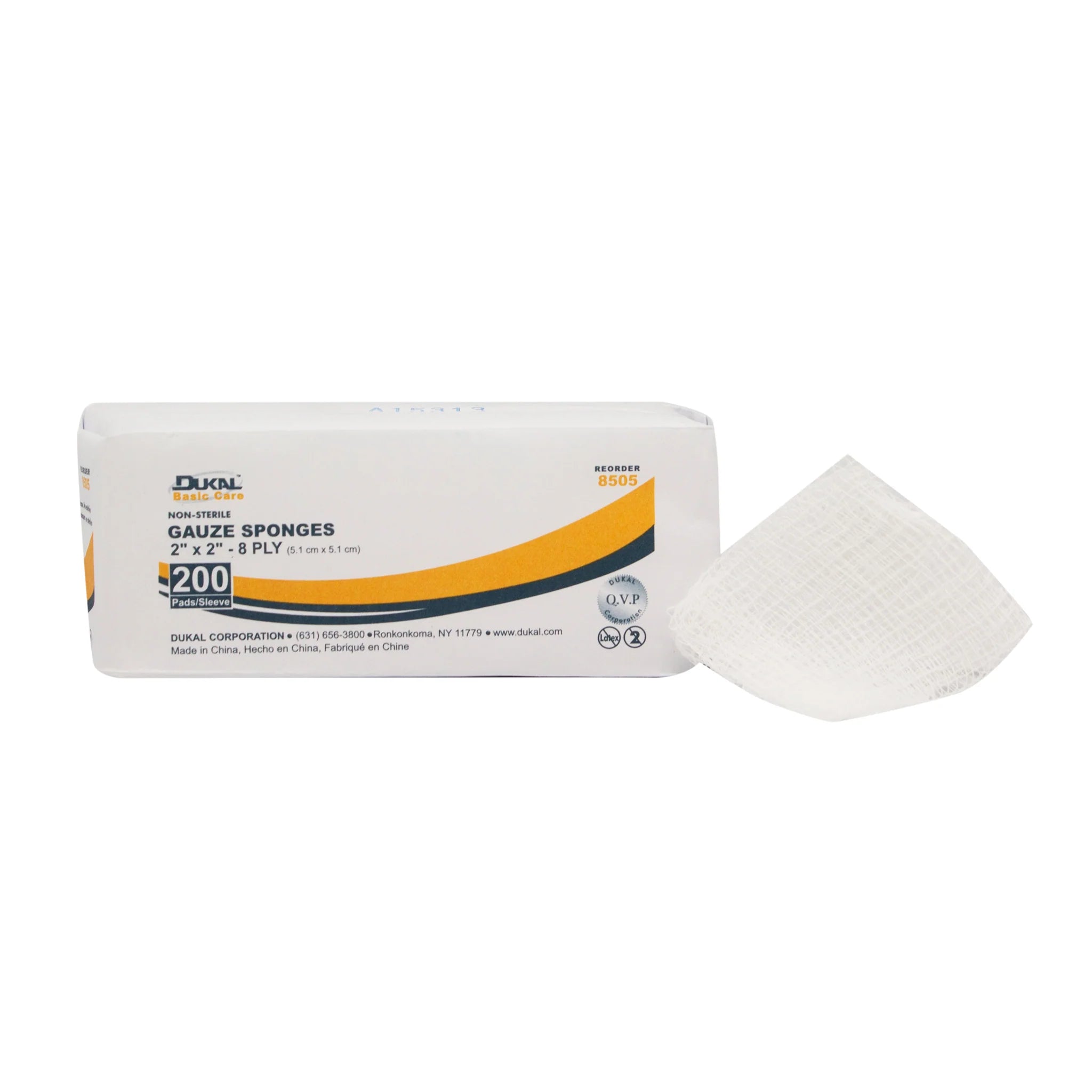 Non-Sterile Basic Care Gauze Sponge 2" x 2" 8-Ply Main image
