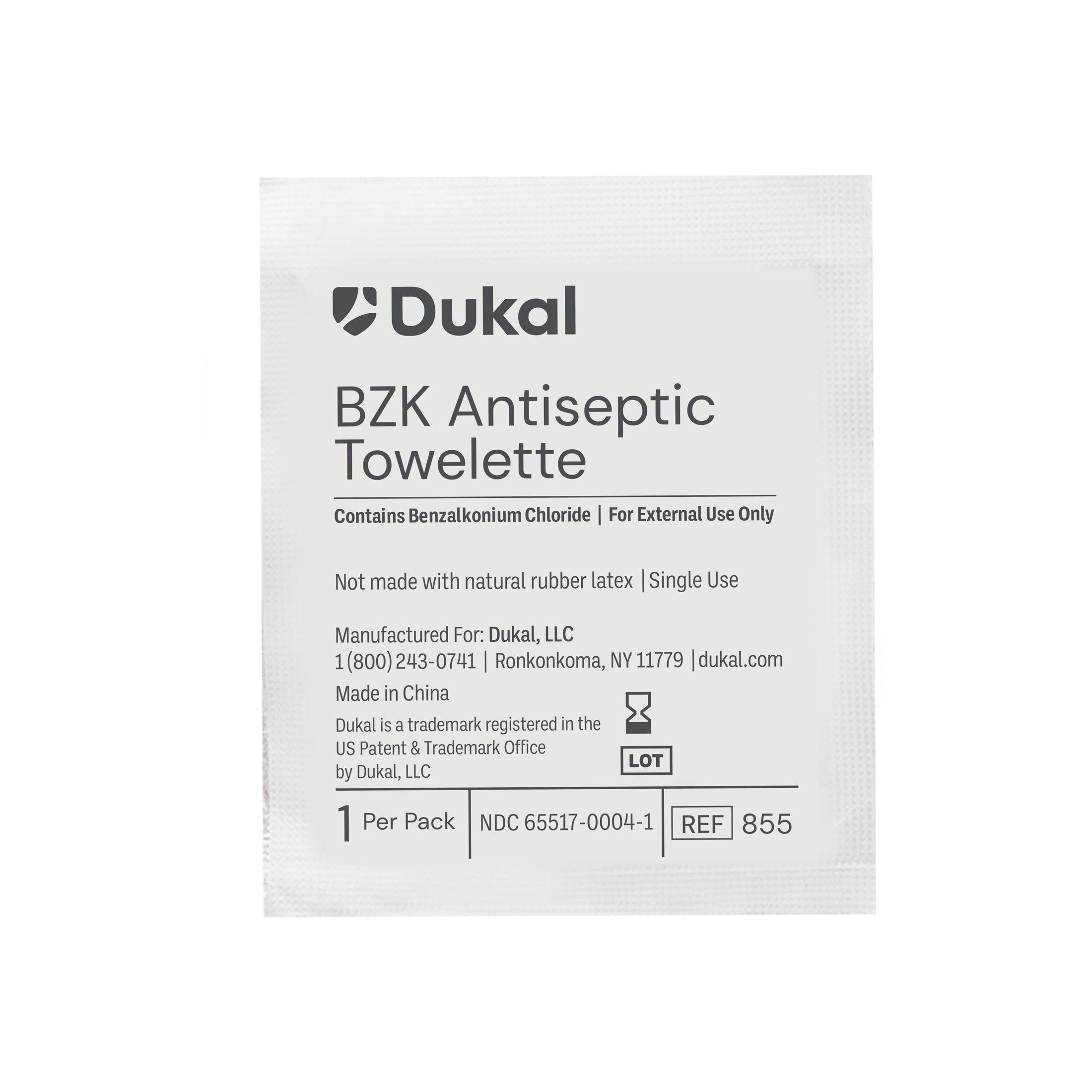 BZK Towelette  5 x 8 - 855-1200