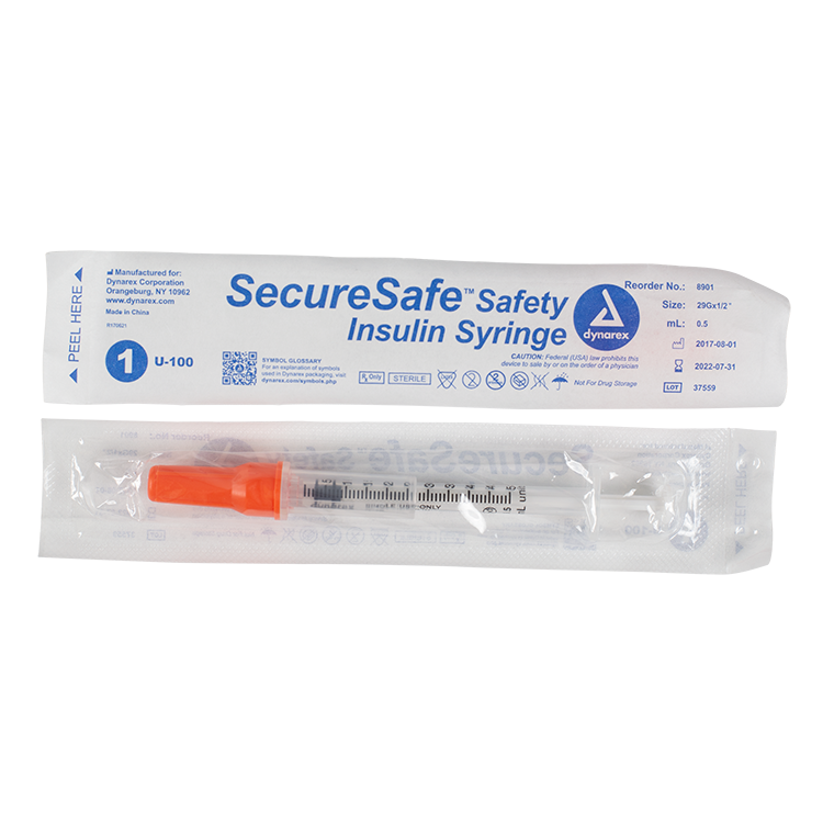 Dynarex SecureSafe Safety Insulin Syringe Secondary image