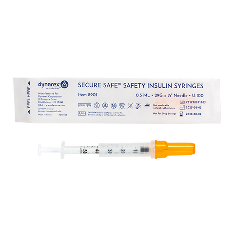 Dynarex SecureSafe Safety Insulin Syringe (Case)