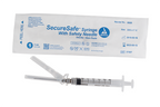 SecureSafe Syringe with Safety Needle, Luer Lock - 3 cc
