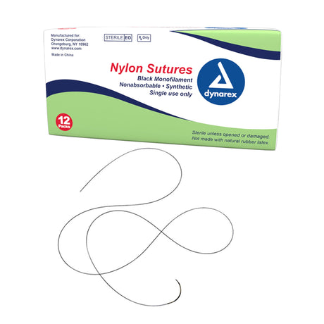 Sutures w/ Needle - Nylon, PGA, Silk & Polypropylene